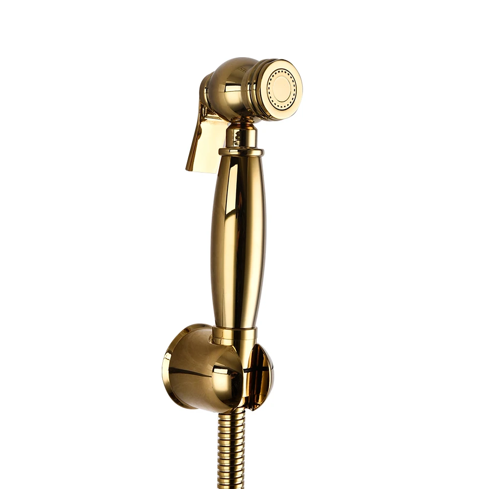 House Home Titanium gold BrA Wall-mounted Handheld Bathroom TAet Bidet Faucet Sp - £42.36 GBP