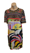 EMILIO PUCCI Embellished Black Tulle Paneled Printed Crinkled Crepe Dres... - £1,098.38 GBP