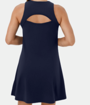 Halara Size S Cloudful Navy Back Cut Out 2 Piece Mini Dress, Shorts, Pockets - £19.74 GBP