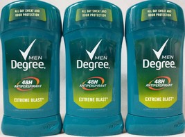 Degree EXTREME BLAST Men&#39;s 48H Antiperspirant Stick 2.7 oz (3 Pack) NEW  - £18.27 GBP