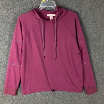 Adrienne Vittadini Sport Hoodie Women&#39;s XL Pullover Purple Polyester Ble... - €15,49 EUR
