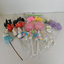 Easter Mixed Lot Decorations Floral Picks Crafting Bunny Egg Carrot Sign Bonnet - £23.20 GBP