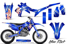 HONDA CRF 450 CRF450 2013-2015 GRAPHICS KIT CREATORX DECALS YOU ROCK BLU... - £202.51 GBP