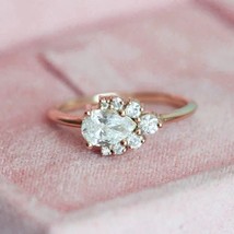 1 Ct Pear Engagement Cluster Floral Promise Classic Wedding Vintage Bridal Ring - £85.00 GBP