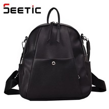 SEETIEC Women&#39;S PU Leather Backpack Quality Travel Shoulder Bag Women Multifunct - £41.70 GBP