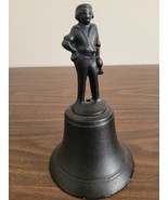 Vintage  Cast Iron Bell  Figural Colonial Man - £14.62 GBP