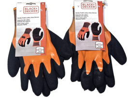 2 Pack Black + Decker S Sandy Foam Latex Grip Gloves Wet / Dry - $25.99