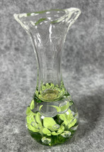 Joe St Clair Art Glass Vase/Paperweight with Controlled Bubbles Signed - $32.99