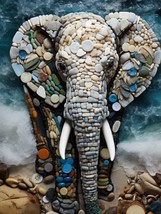 Stone elephant Diamond Painting Kits 5D Diamond Art Kits for Adults DIY Gift - £11.77 GBP+