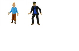 Tintin and Captain Haddock set of 2 plastic figurines New - $20.99