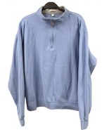 Peter Millar Mens Sweater Crown Comfort Pullover XL Blue 1/4 Zip Golf Sw... - $46.30