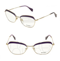 MIU MIU 51N NOIR MU51NV Oval Eyeglasses Optical Frame Violet Translucent 54mm - £78.98 GBP