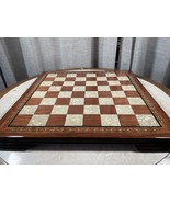 Beautiful Detailed 20x20 in Rose Wood And Mother of Pearl Chess board No... - £151.91 GBP
