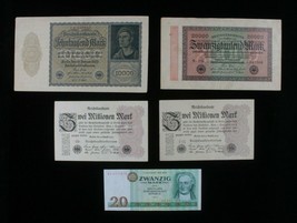 Allemagne Misc 5-Notes Kit 1922-1923 Weimar République &amp; 1986 Est (DDR) - £42.43 GBP