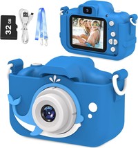 Kids Digital Camera 8MP Dark Blue 32GB SD Card Included Easy to Use Shockproof P - £45.79 GBP
