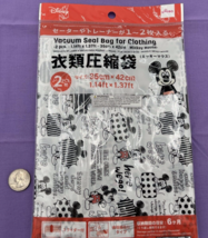 Disney Mickey Mouse Vacuum Seal Clothing Bags - 2 Pack (14&quot; x 15&quot;) - Cha... - £11.59 GBP