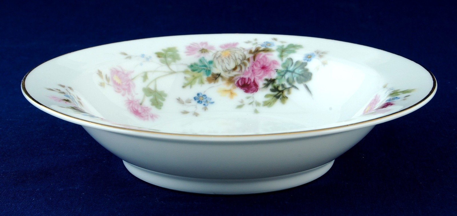 Noritake Gardena Fruit Berry Dessert Bowl 3056 1950s New Vintage China Floral Item image 2