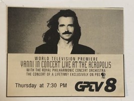 Yanni In Concert Live At The Acropolis Vintage Tv Guide Print Ad Tpa32 - £4.72 GBP