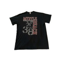Myrtle Beach T-Shirt South Carolina EST 38 Eagle Adult Sz L Black 100% C... - $181.86 MXN