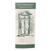 Vintage Old Deerfield Massachusetts Visitor Guide Travel Brochure Pamphl... - $9.99