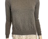 Joie Gray with Lace Crew Neck Long Sleeve Sweater Size XS - $28.49