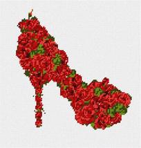 Pepita Needlepoint Canvas: Red Roses Shoe, 10&quot; x 10&quot; - £62.34 GBP+