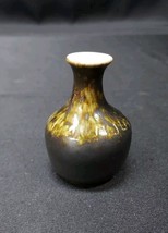 Mid Century Modern Art Pottery Bud Vase Vessel Unmarked Green Brown Old - $266.32 MXN