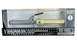Hot Tools Diamond Platinum Salon Curling Iron 1&quot; Nano Ceramic Silver - £33.97 GBP