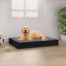  Dog Bed Black Solid pine wood 28.1 x 21.3 x 3.5 in Durable - $125.99