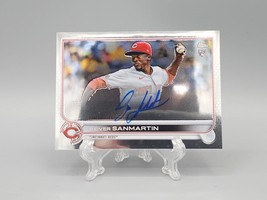 Reiver Sanmartin MLB Topps Chrome RC Rookie 2022 Auto Autograph Cincinnati Reds - £6.60 GBP