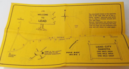 Lead South Dakota 1980 Brochure Map Business Listings Fold Out Largest G... - £11.68 GBP