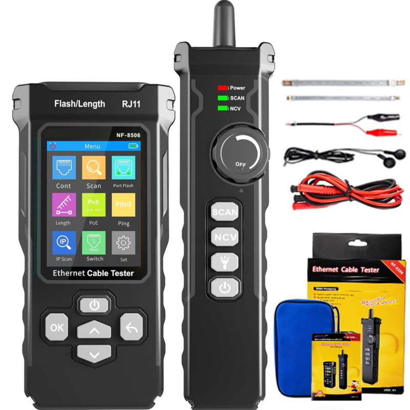 Cable Tester and Tracker with IP Scanne Network Rate Test,Ping/Cat5 CAT6... - $221.27