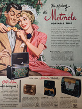 1950 Original Esquire Art Ads MOTOROLA Portable Radio Irish Linen Mens Clothes - £8.49 GBP