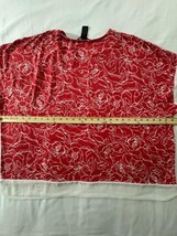 Grace Elements Women's Red & White Floral Top Blouse  Size XL image 11