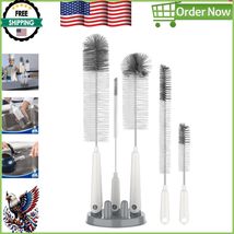 Durable 5-Piece Bottle Cleaning Brush Set with Organizing Holder - Extra... - $55.93 CAD