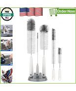 Durable 5-Piece Bottle Cleaning Brush Set with Organizing Holder - Extra... - $55.93 CAD