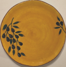 SAPARNA Olio Toscana Yellow Olives Ceramic Stoneware Retired Dinner Plate 11&quot; - £7.10 GBP