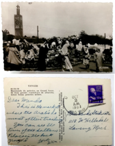 RPPC Postcard Marchands de Poteries au Grand Socco Pottery 1951 USS Rich Post - £11.66 GBP