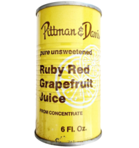 1950s Pittman &amp; Davis Ruby Red Grapefruit Juice Can Empty Collectible C64 - $19.99
