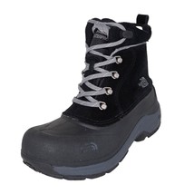 The North Face B Chilkats Lace Boys Boots Winter Black Waterproof AX0Y0L0 Size 5 - $60.00
