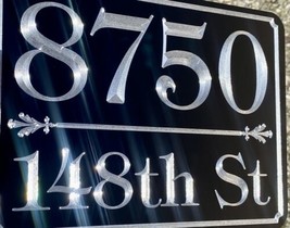 Engraved Personalized Custom House Number Street Address Metal Welcome Sign 10x7 - £20.40 GBP