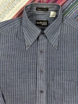 Studio One Campus Disco Button Men Stripe Shirt Vintage 70s Selvedge USA... - £15.57 GBP