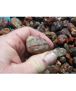 LAKE SUPERIOR USA AGATE RED EYE CANDY DRUZY BANDED TUBE LAPIDARY STONE R... - £58.97 GBP