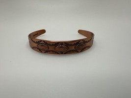 Vintage Southwestern WM Co Copper Cuff Adjustable Bracelet 10mm wide BrB4 - $26.02 CAD