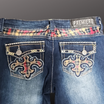 Premier Rue 21 Skinny Jeans Flannel and Bling size 5/6 R Pre-Loved image 2