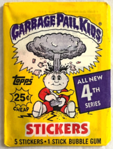 1986 Topps Garbage Pail Kids Original 4th Series 4 OS4 Card Wax Pack GPK Sealed - £12.02 GBP