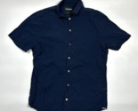 Bonobos Slim Fit Short Sleeve Collared Button-Up Shirt Navy Blue Men&#39;s S... - $17.75