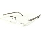 Silhouette Brille Rahmen 4379 40 6054 Grau Rechteckig Halbe Felge 53-19-135 - $148.79