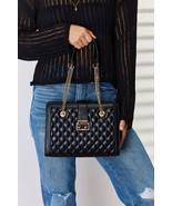 David Jones Quilted PU Leather Handbag - $56.96
