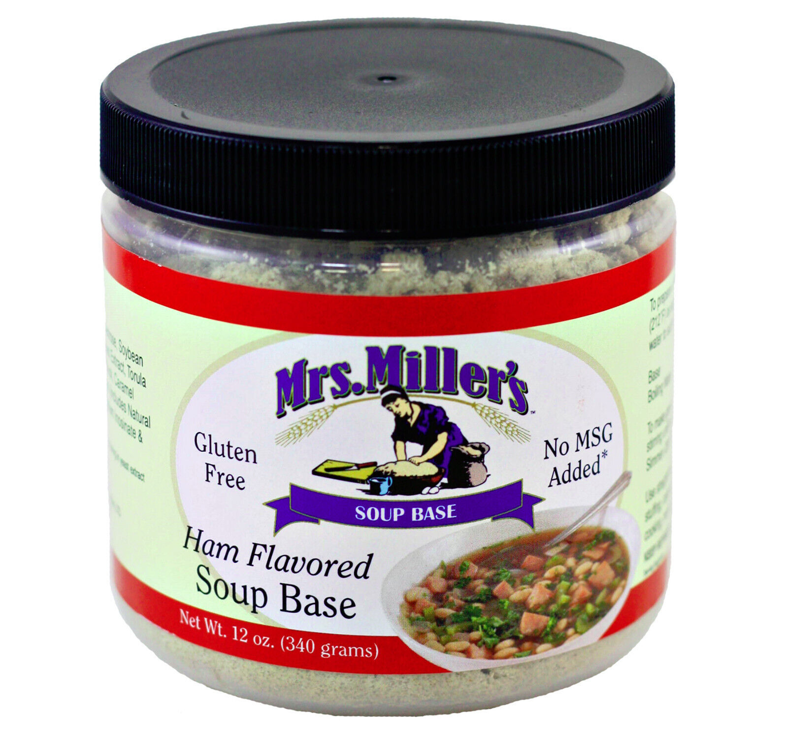 Mrs. Miller's Gluten Free Ham Flavored Soup Base, 12 oz. Jars - $25.69 - $28.66